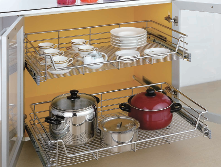 Base Cabinet Storage Drawers (4 Sided Wire Fence)